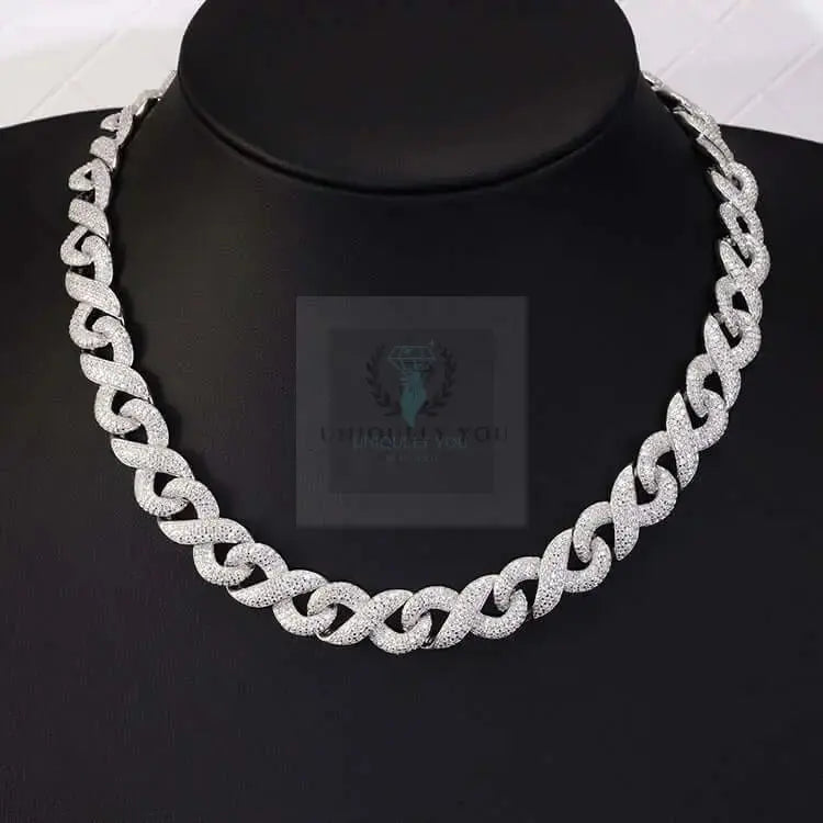 13mm Infinity Cuban Link Moissanite Chain and Bracelet - Uniquely You Online