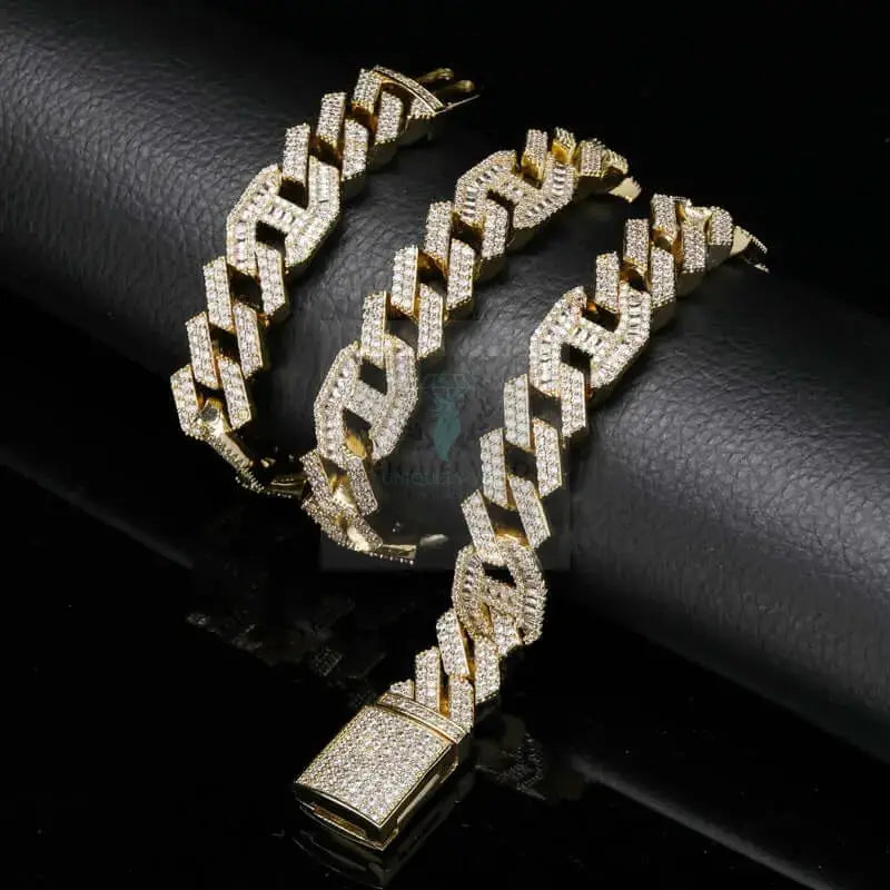 14mm Micro Pave 3:1 Cuban Link Chain and Bracelet - Uniquely You Online