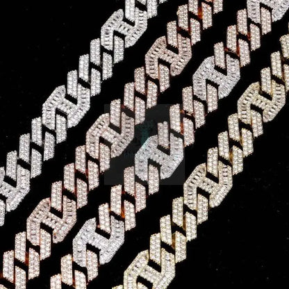 14mm Micro Pave 3:1 Cuban Link Chain and Bracelet