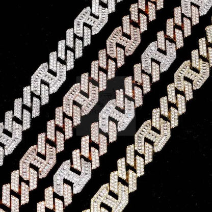 14mm Micro Pave 3:1 Cuban Link Chain and Bracelet