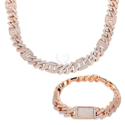 14mm Micro Pave 3:1 Cuban Link Chain and Bracelet - Uniquely You Online