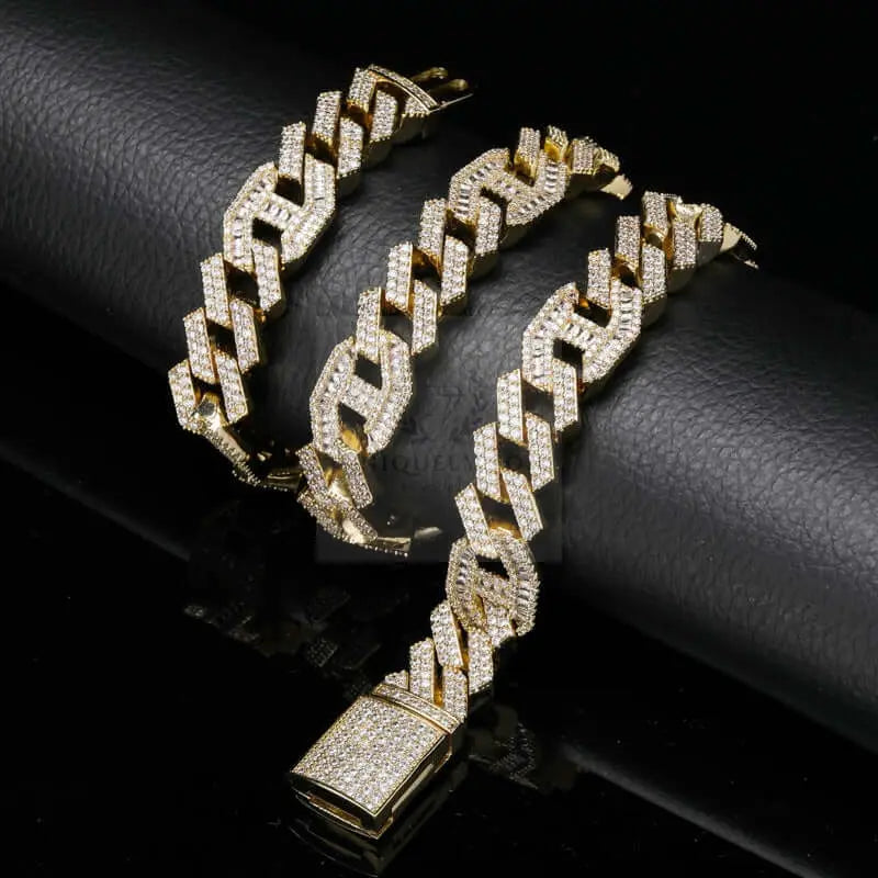 14mm Micro Pave 3:1 Cuban Link Chain and Bracelet - Uniquely You Online