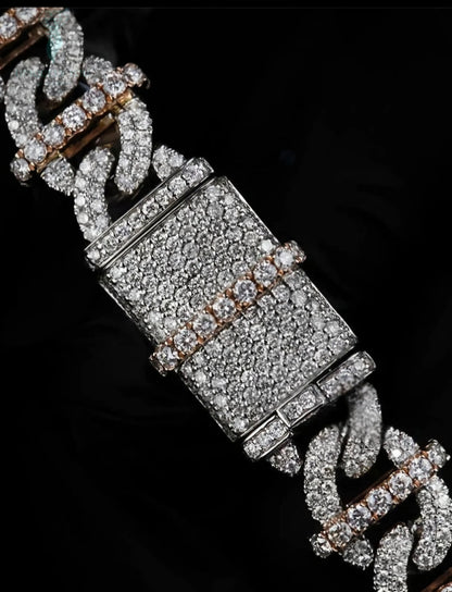 16mm Moissanite Cuban Division Link Chain and Bracelet  Uniquely You Online 