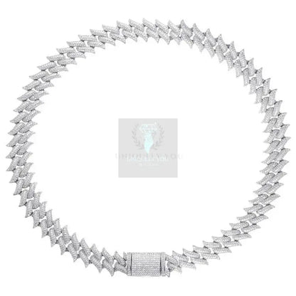 16mm Spiked Moissanite Cuban Link Chain and Bracelet - Uniquely You Online