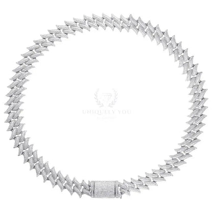 16mm Spiked Moissanite Cuban Link Chain and Bracelet - Uniquely You Online