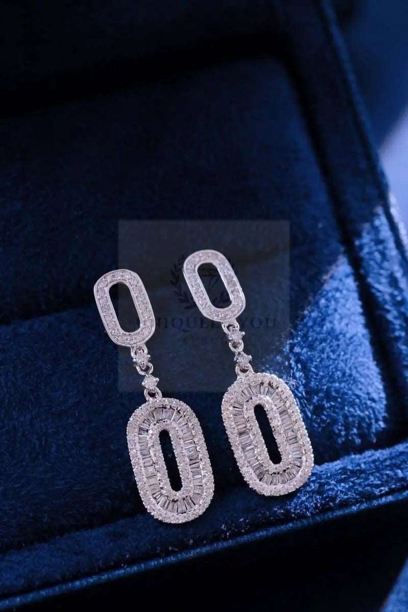 1ct Oval Dangle Earrings