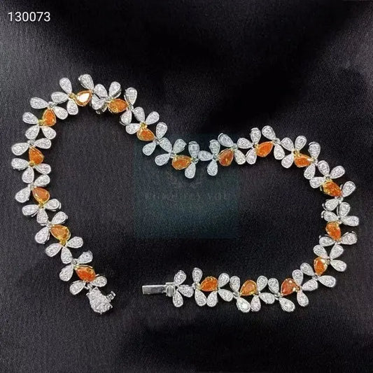 2.713ct Orange Diamond Flower Bracelet  Uniquely You Online