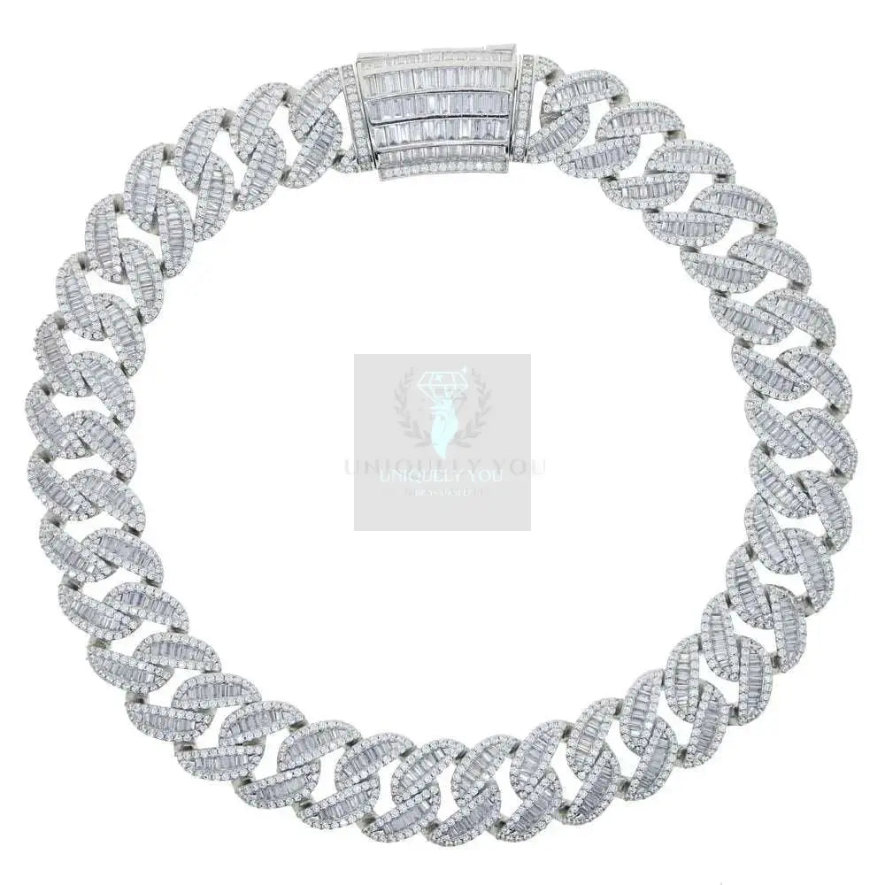 20mm Chunky CZ Baguette Cuban Link Choker