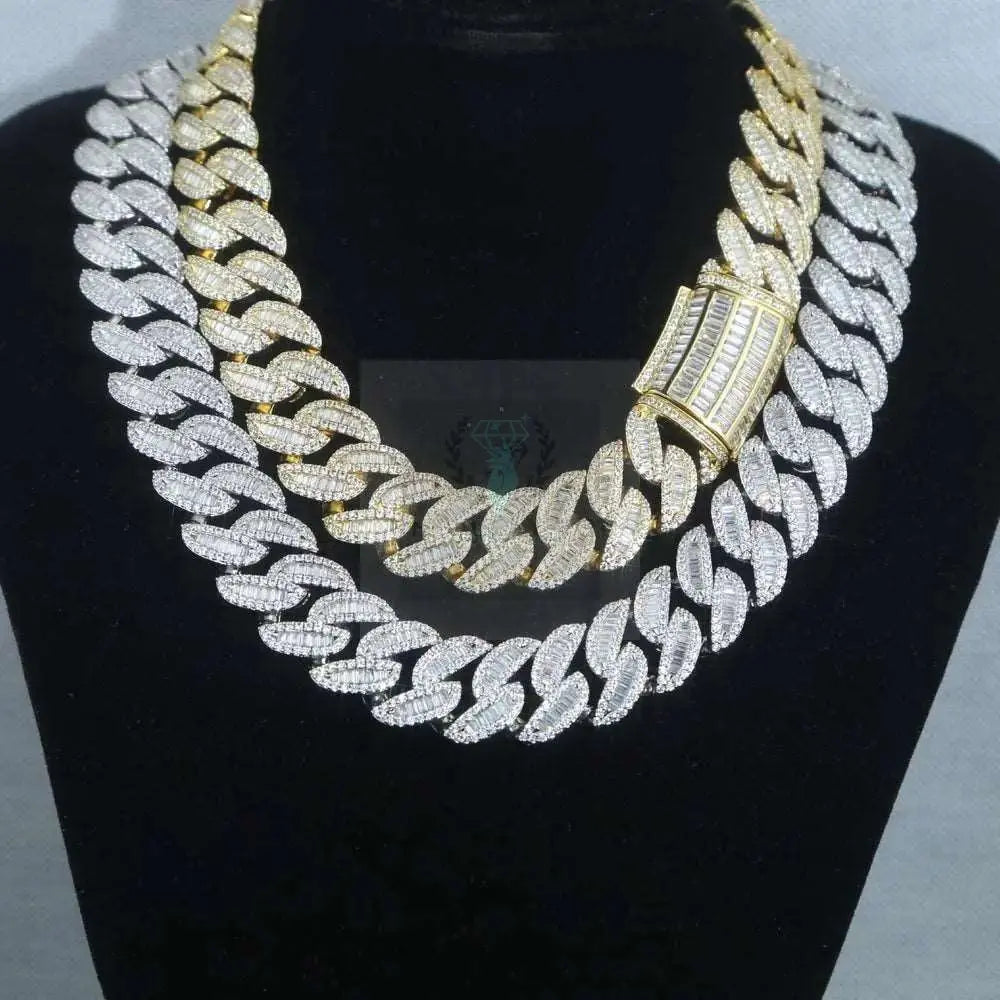 20mm Chunky CZ Baguette Cuban Link Choker