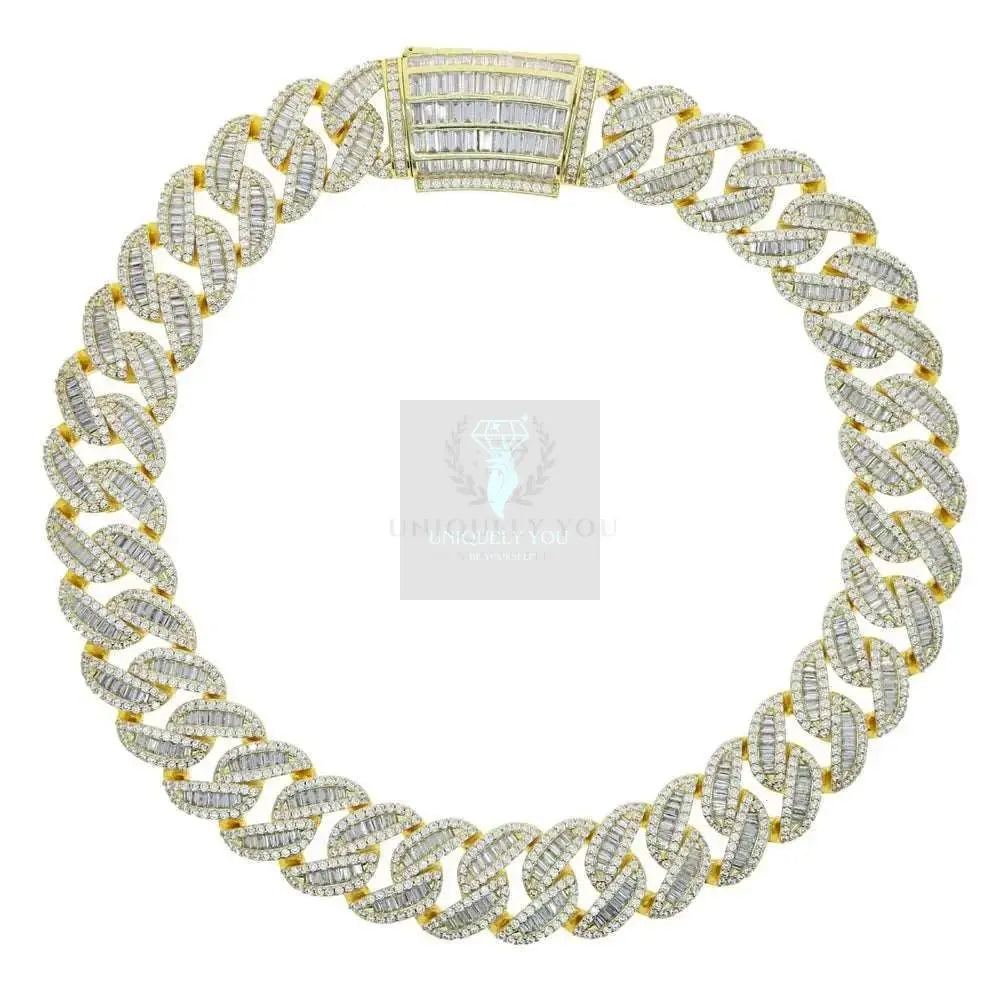 20mm Chunky CZ Baguette Cuban Link Choker