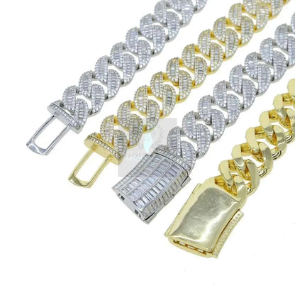 20mm Chunky CZ Baguette Cuban Link Choker