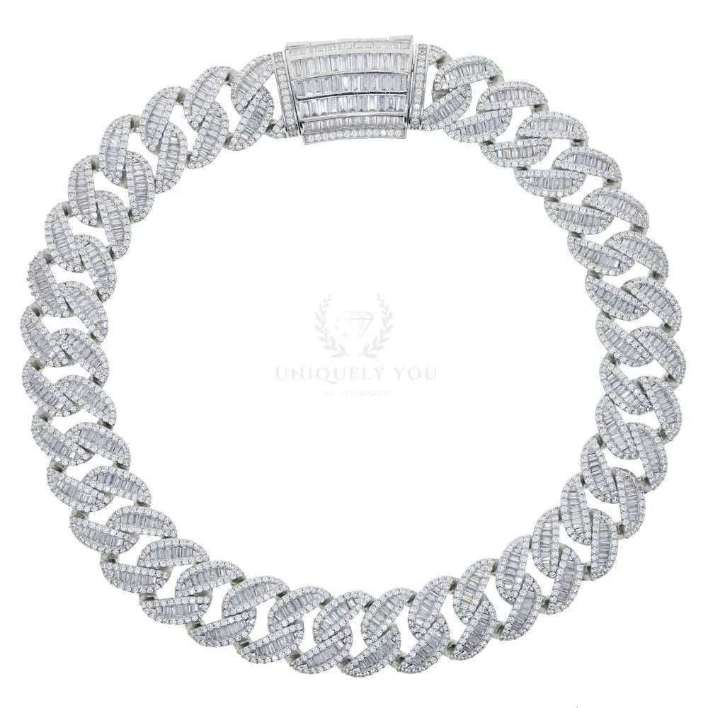 20mm Chunky CZ Baguette Cuban Link Choker