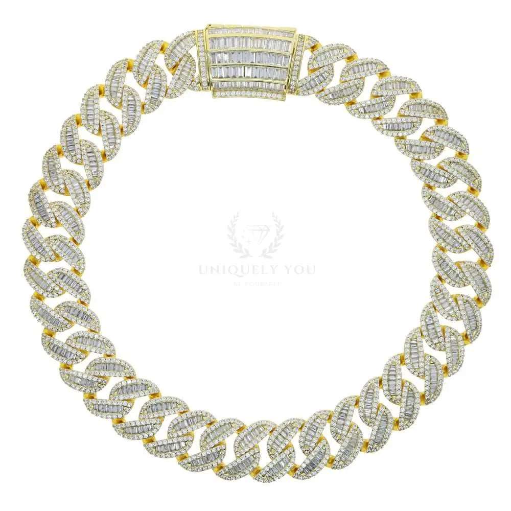 20mm Chunky CZ Baguette Cuban Link Choker