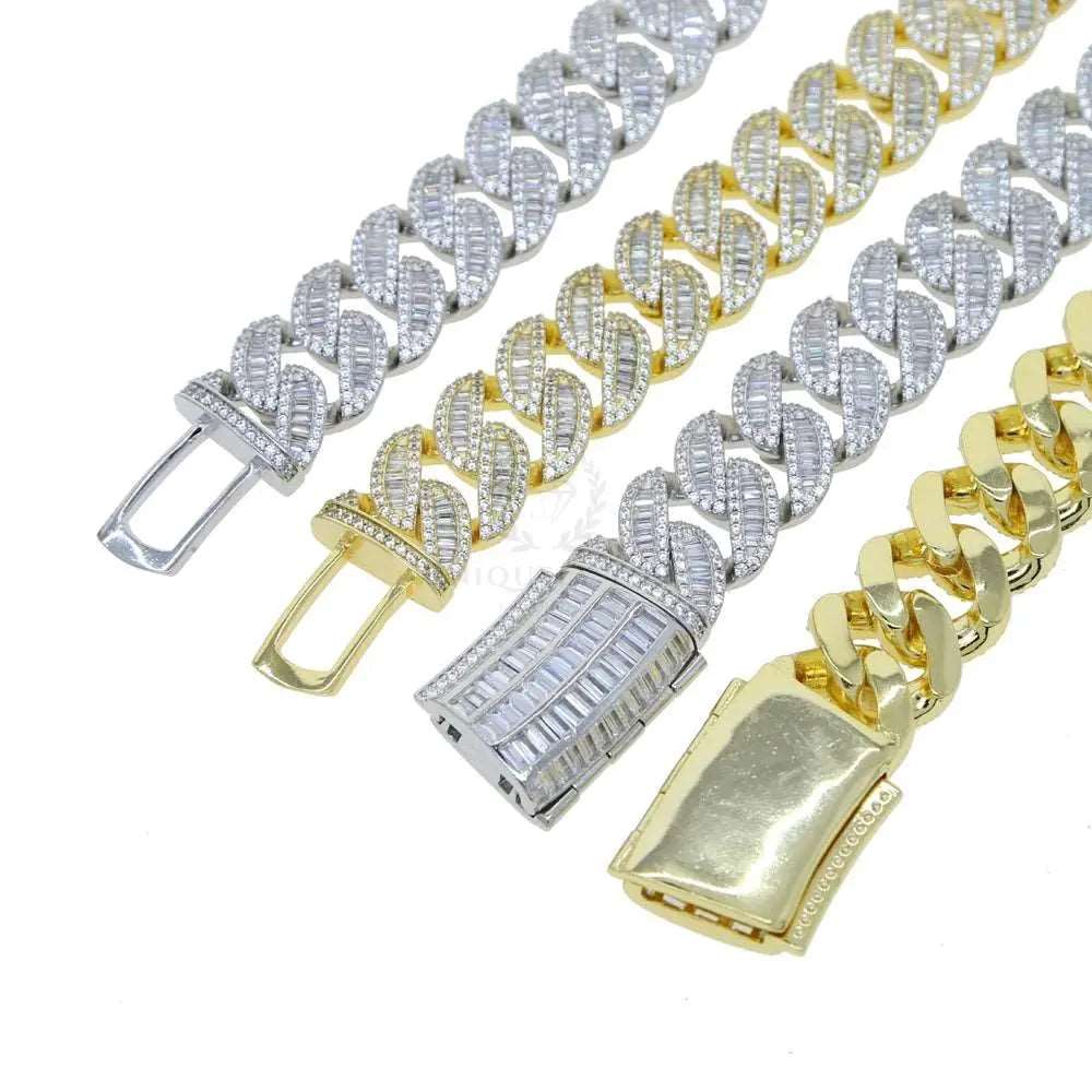 20mm Chunky CZ Baguette Cuban Link Choker