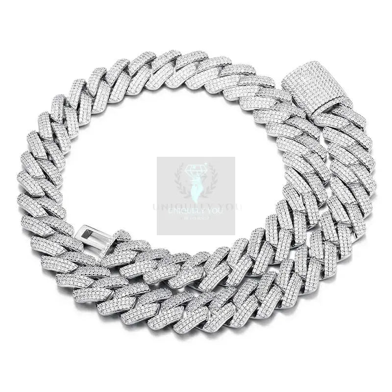 20mm Moissanite Cuban Link Chain - Uniquely You Online