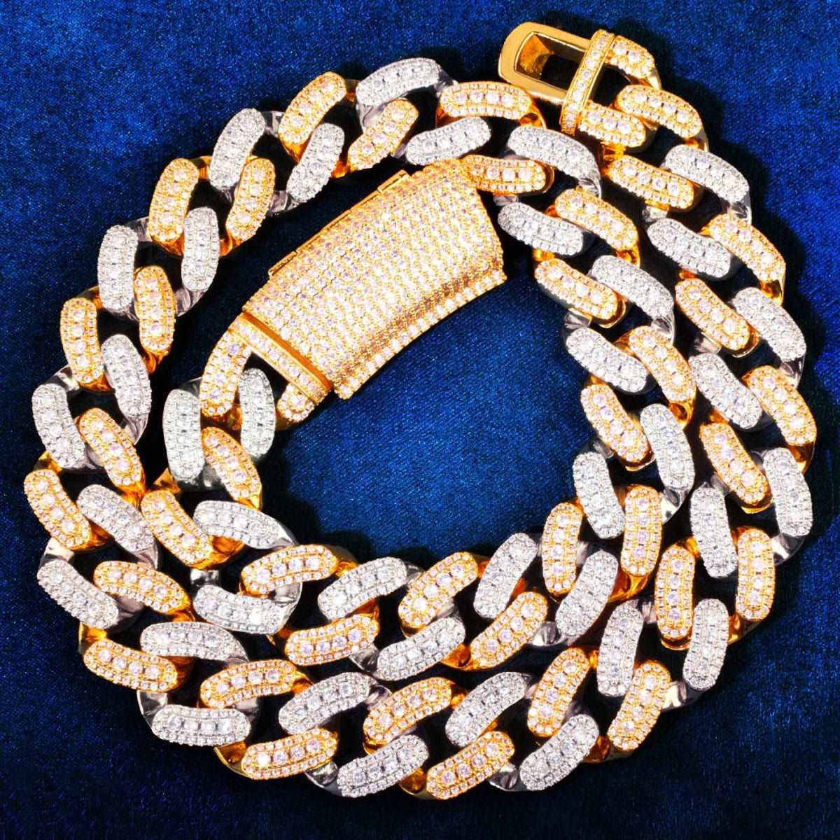 20mm CZ Duo Cuban Link Chain - Uniquely You Online - Necklace