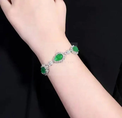 22.42ct Pear Cut Emerald Bracelet  Uniquely You Online