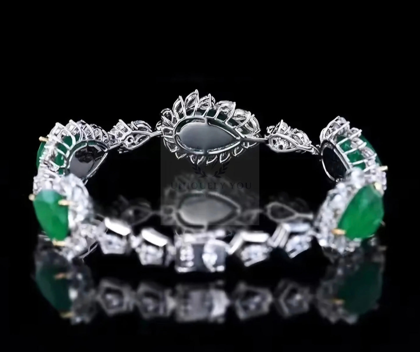 22.42ct Pear Cut Emerald Bracelet  Uniquely You Online