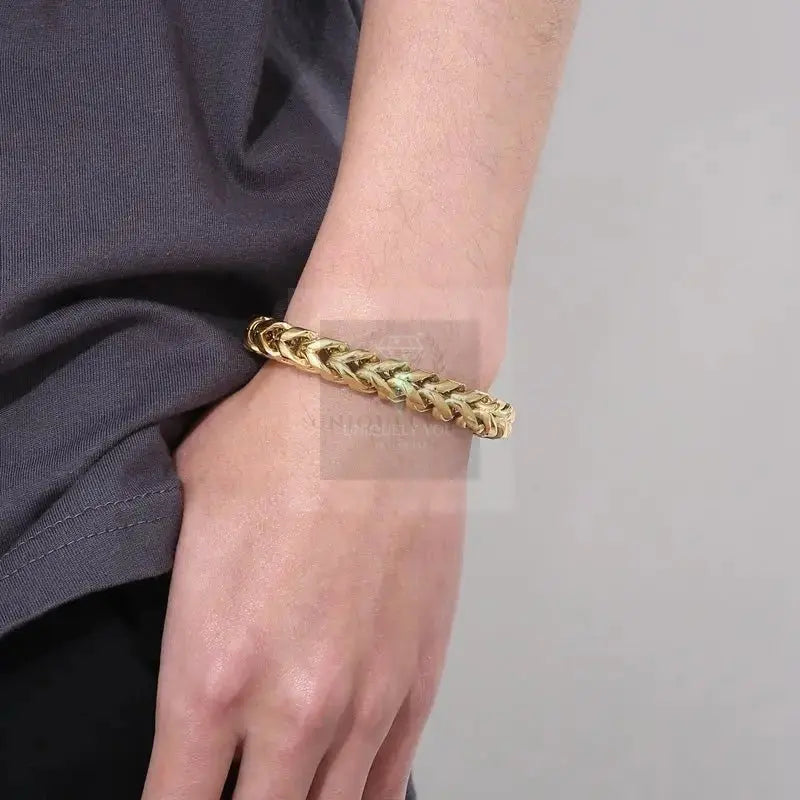 230mm Titanium Herringbone Bracelet - Uniquely You Online