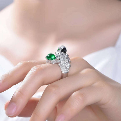 2.4ct Diamond and Emerald Parrot Ring - Uniquely You Online - Ring