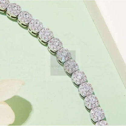 2mm Moissanite Round Center Tennis Bracelet - Uniquely You Online