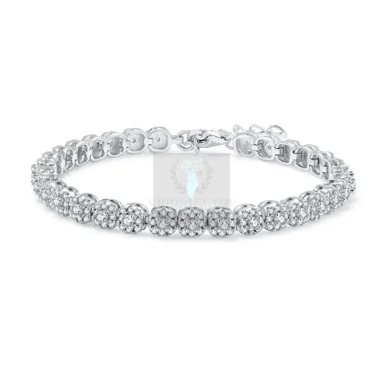 2mm Moissanite Round Center Tennis Bracelet - Uniquely You Online