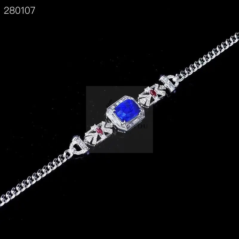 3.33ct Royal Blue Sapphire and Ruby Bracelet - Uniquely You Online