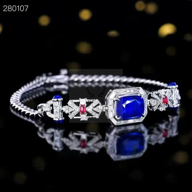 3.33ct Royal Blue Sapphire and Ruby Bracelet - Uniquely You Online