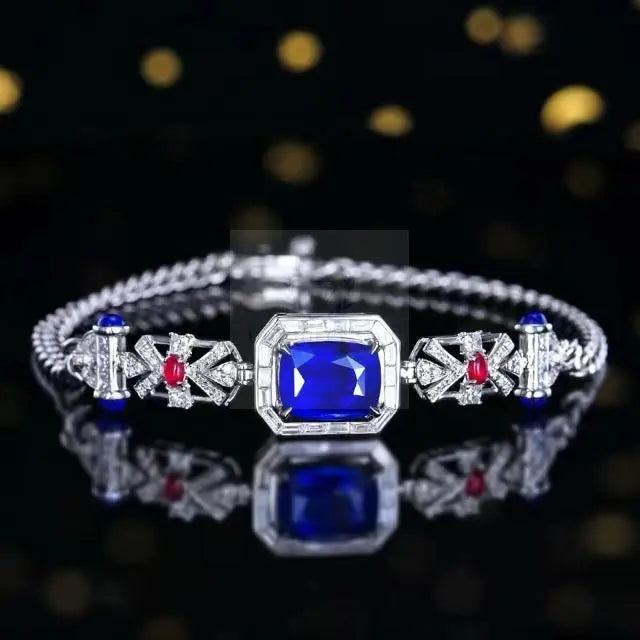 3.33ct Royal Blue Sapphire and Ruby Bracelet - Uniquely You Online