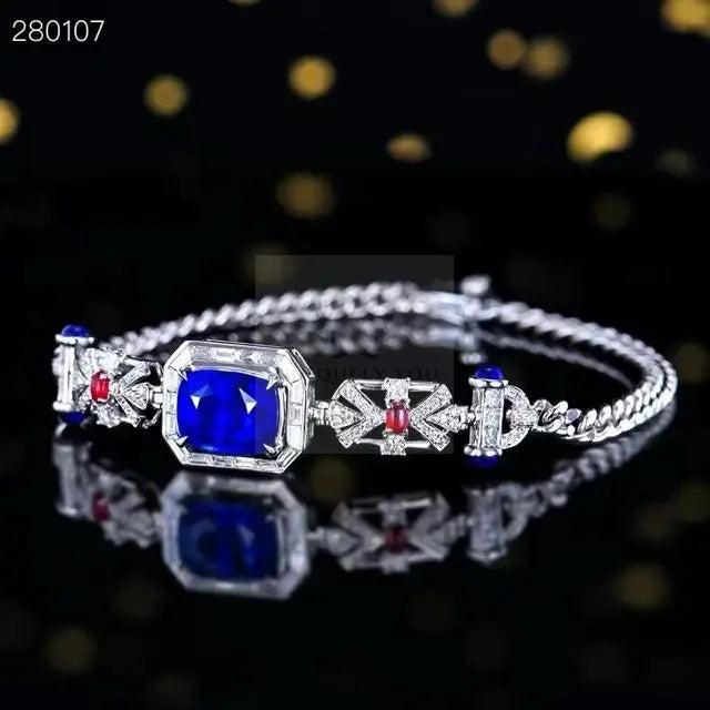 3.33ct Royal Blue Sapphire and Ruby Bracelet - Uniquely You Online