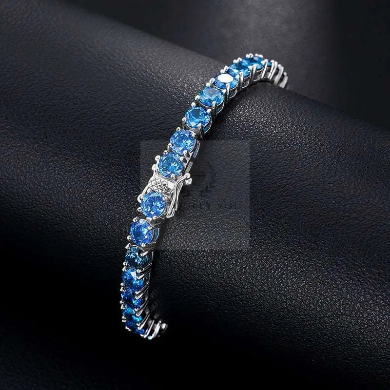 3mm-5mm VVS Moissanite Tennis Bracelet and Necklace (Color Palette)