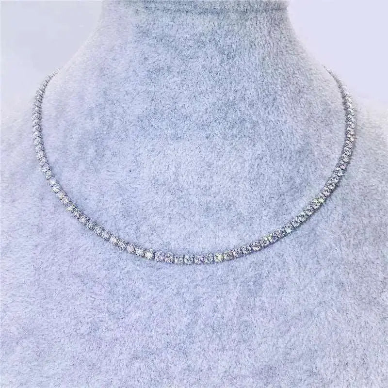 3mm Moissanite Tennis Necklace - Uniquely You Online