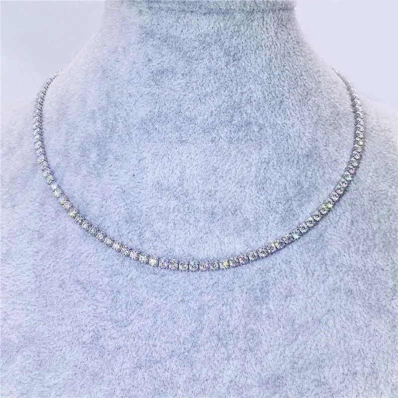 3mm Moissanite Tennis Necklace - Uniquely You Online