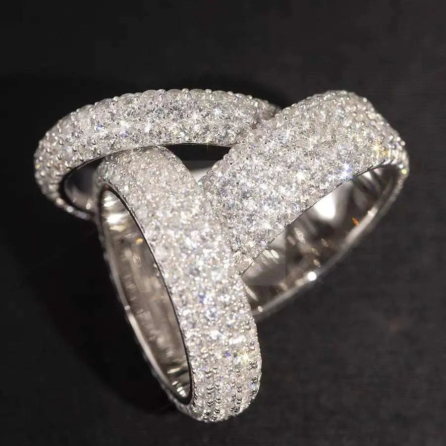 4-5 Row Moissanite Band Ring