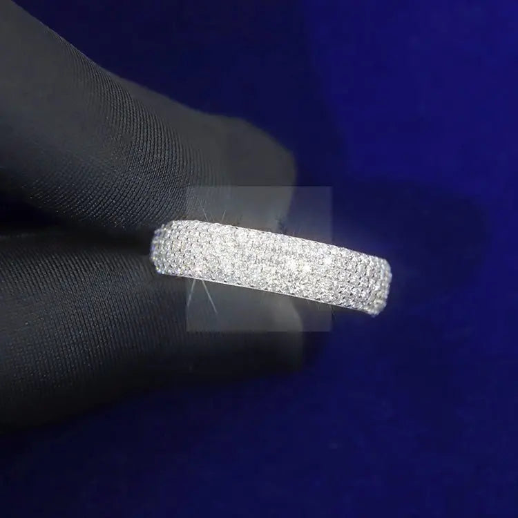 4-5 Row Moissanite Band Ring - Uniquely You Online