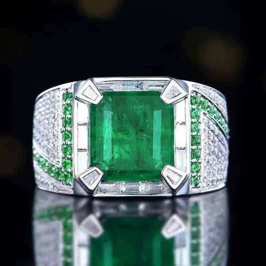 4.44ct Emerald Diamond Line Ring - Uniquely You Online