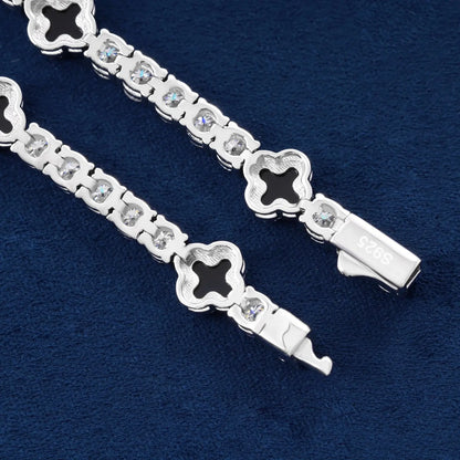 4mm Black Clover Moissanite Tennis Bracelet - Uniquely You Online