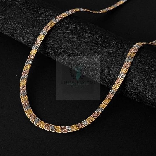 5.5mm Three Color Geometric Necklace - Uniquely You Online