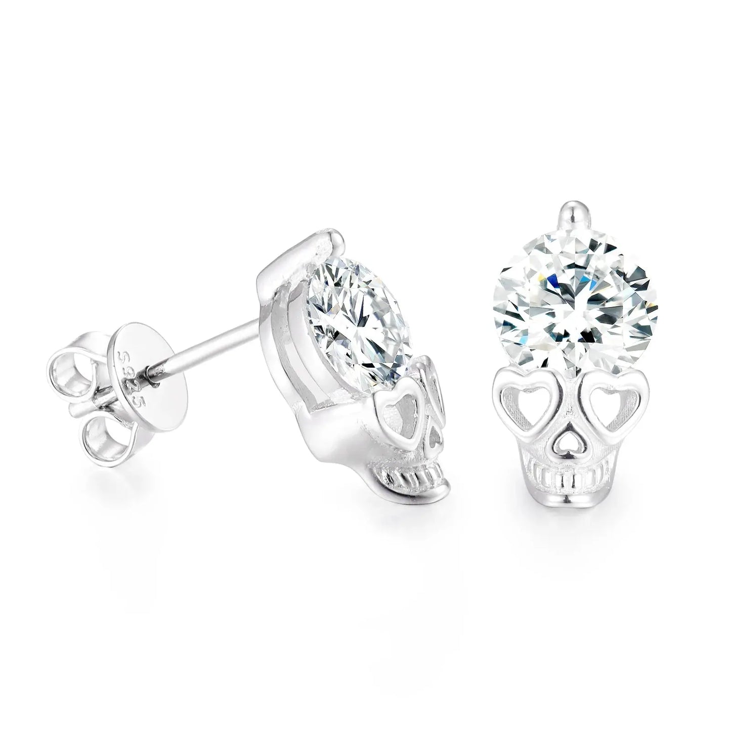 6.5mm VVS Moissanite Love Ghost Stud Earring