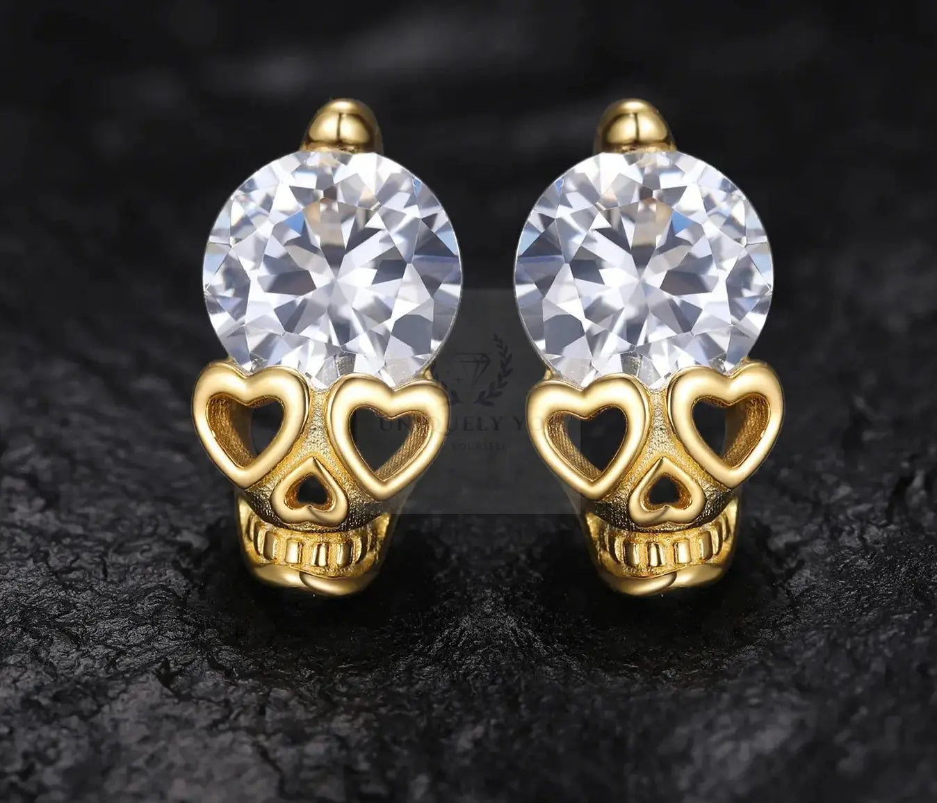 6.5mm VVS Moissanite Love Ghost Stud Earring  Uniquely You Online