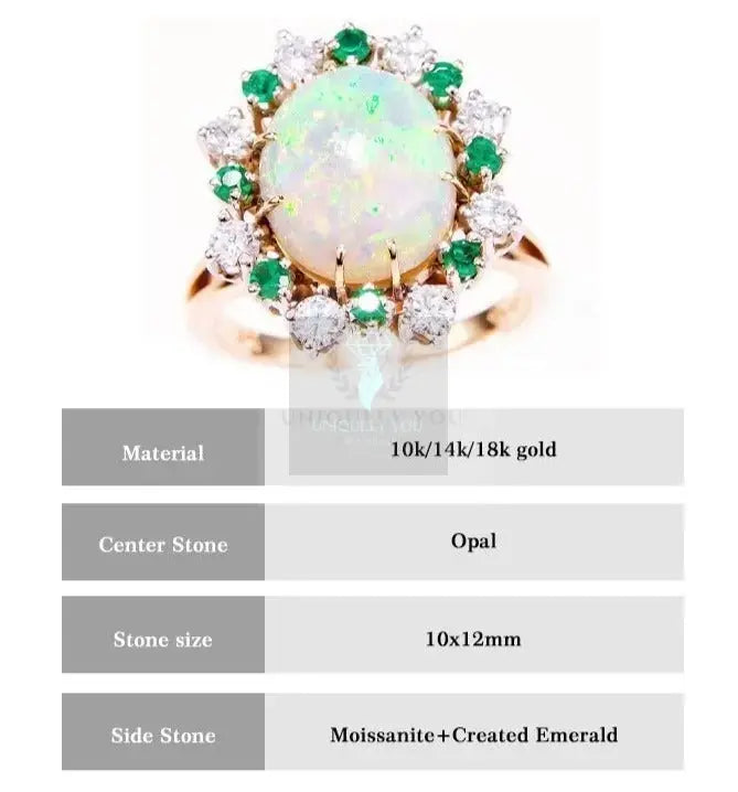 6ct Opal Moissanite Ring - Uniquely You Online