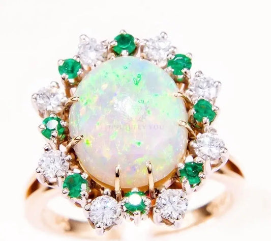 6ct Opal Moissanite Ring - Uniquely You Online