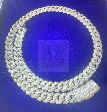 6mm-17mm Round Moissanite Cuban Link Chain and Bracelet - Uniquely You Online