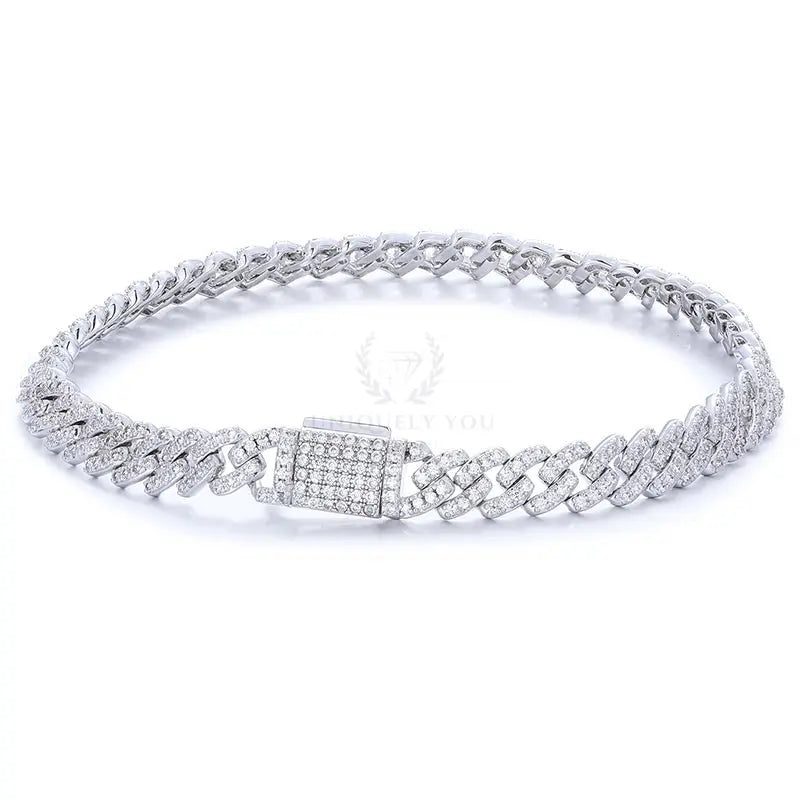 6mm VVS Moissanite Cuban Link Bracelet - Uniquely You Online