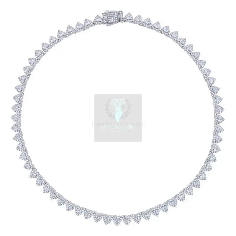 7mm CZ Cluster Heart Tennis Chain Necklace and Bracelet - Uniquely You Online