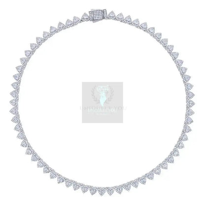 7mm CZ Cluster Heart Tennis Chain Necklace and Bracelet - Uniquely You Online