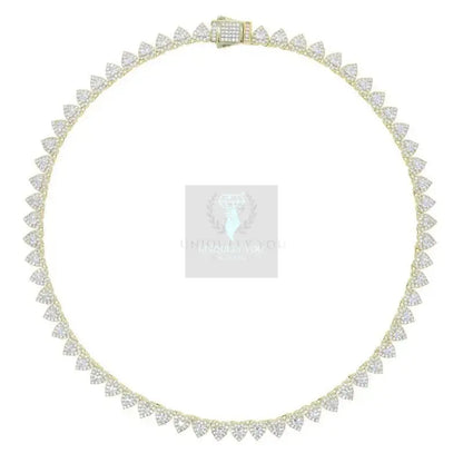 7mm CZ Cluster Heart Tennis Chain Necklace and Bracelet - Uniquely You Online