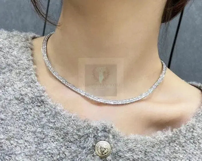 8ct Full Baguette Diamond Necklace - Uniquely You Online