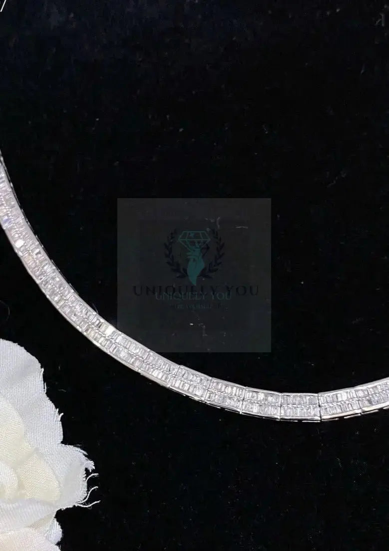 8ct Full Baguette Diamond Necklace - Uniquely You Online