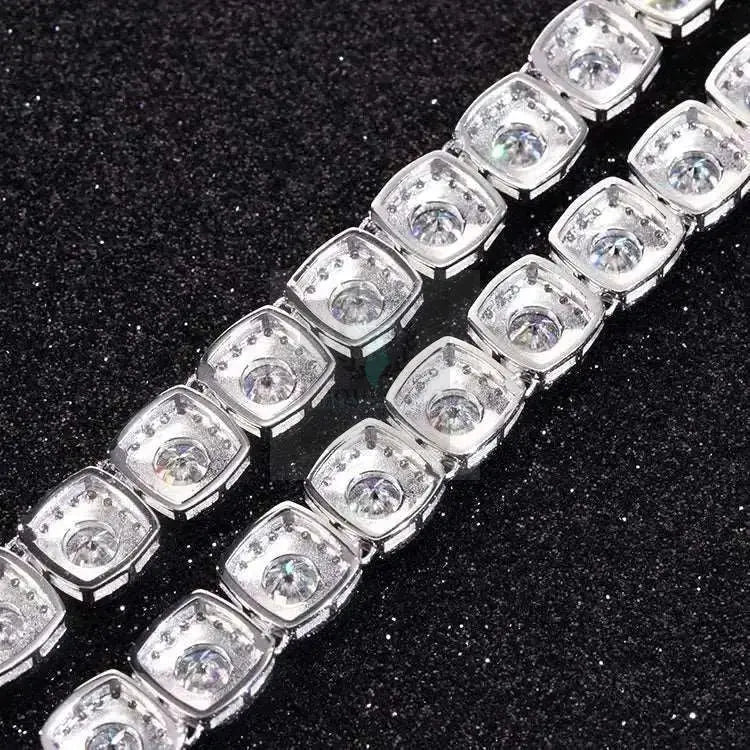 8mm/12mm Moissanite Square Tennis Necklace - Uniquely You Online